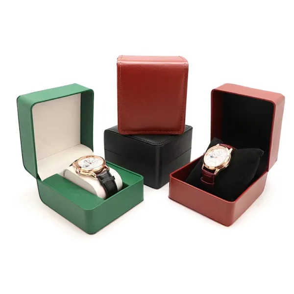 Round Corner PU Leather Watch Box