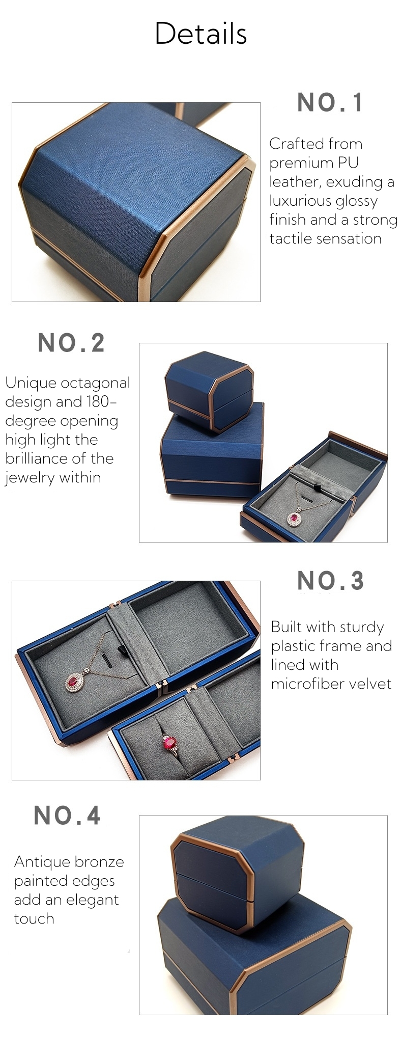 Octagonal Creative Magnetic Jewelry Box