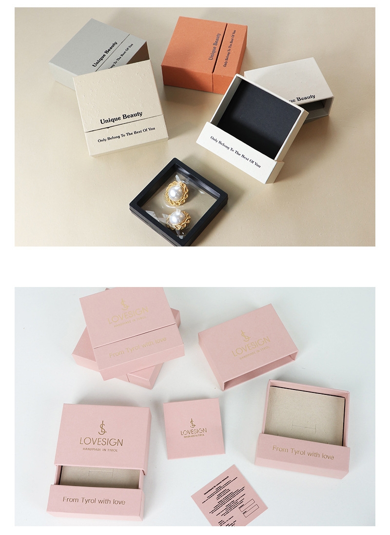 Creative Pull-Out Grain Art Paper Jewelry Box