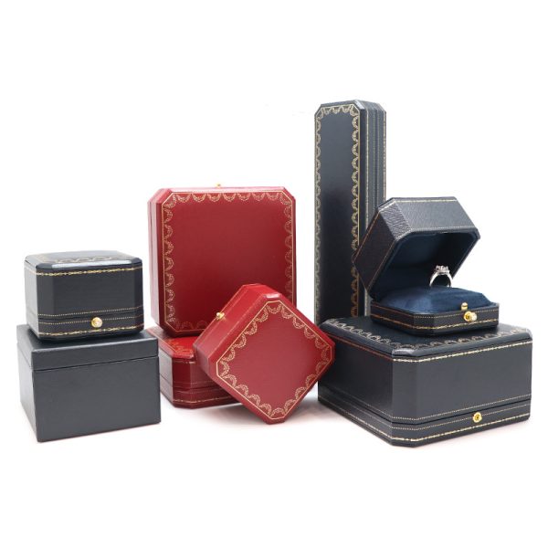 Octagonal Leatherette Paper Jewelry Box