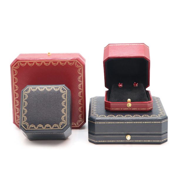 Octagonal Leatherette Paper Jewelry Box