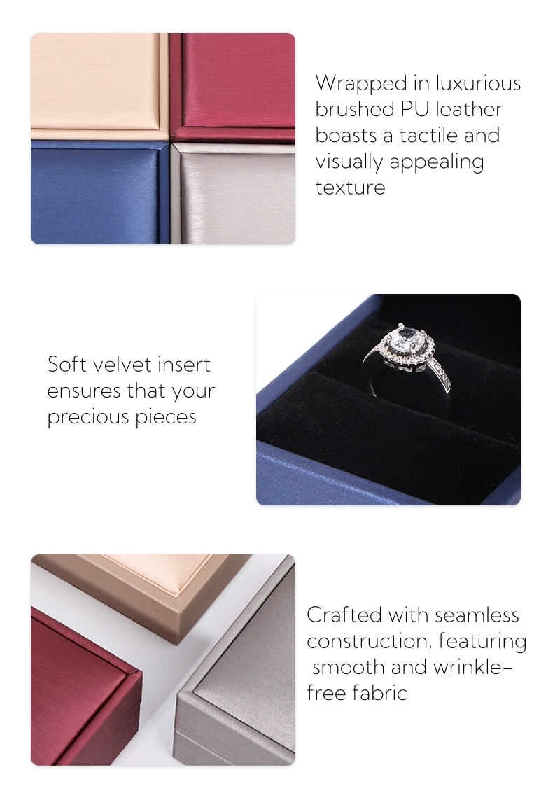 Premium Brushed PU Leather Jewelry Box
