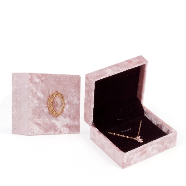Premium Velvet Pink Vintage Jewelry Box