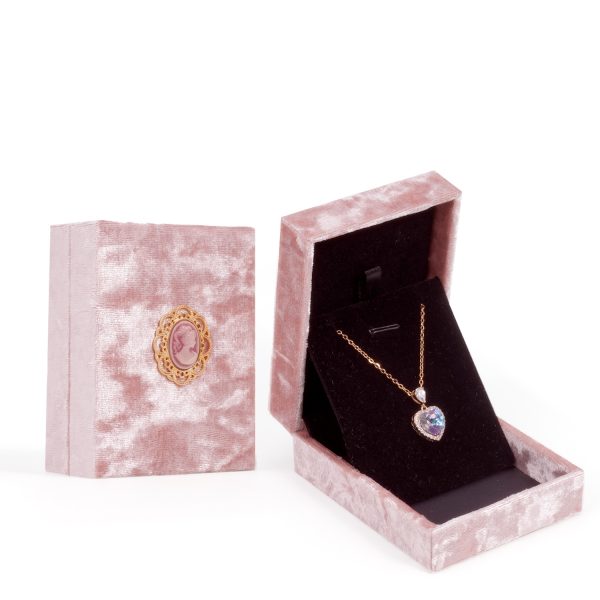 Premium Velvet Pink Vintage Jewelry Box