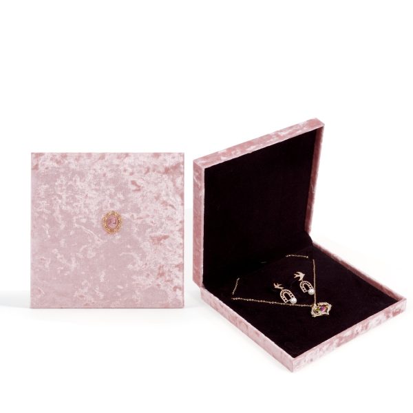 Premium Velvet Pink Vintage Jewelry Box