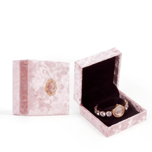 Premium Velvet Pink Vintage Jewelry Box