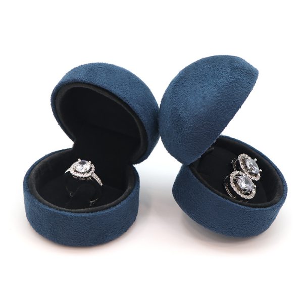 Round Microfiber Jewelry Box