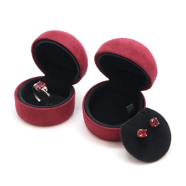 Round Microfiber Jewelry Box