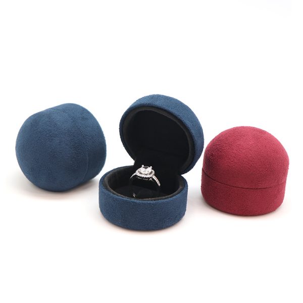 Round Microfiber Jewelry Box