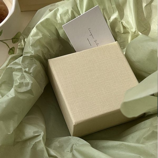 Linen Lid & Base Paper Jewelry Box