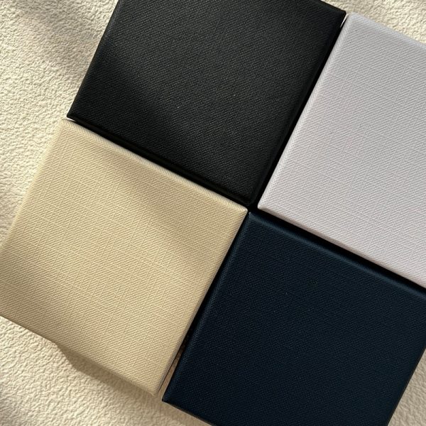 Linen Lid & Base Paper Jewelry Box