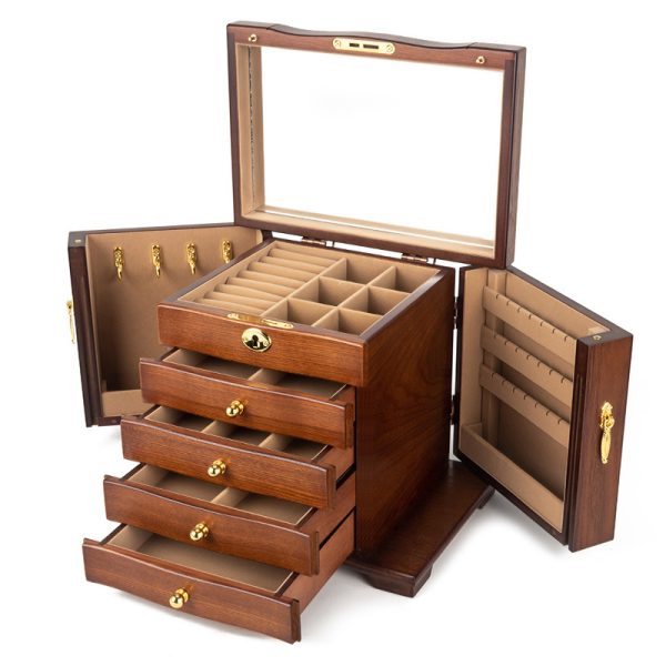 5-Layer Large Wooden Jewelry Box