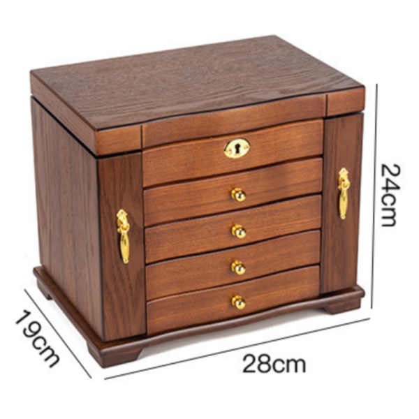 5-Layer Large Wooden Jewelry Box