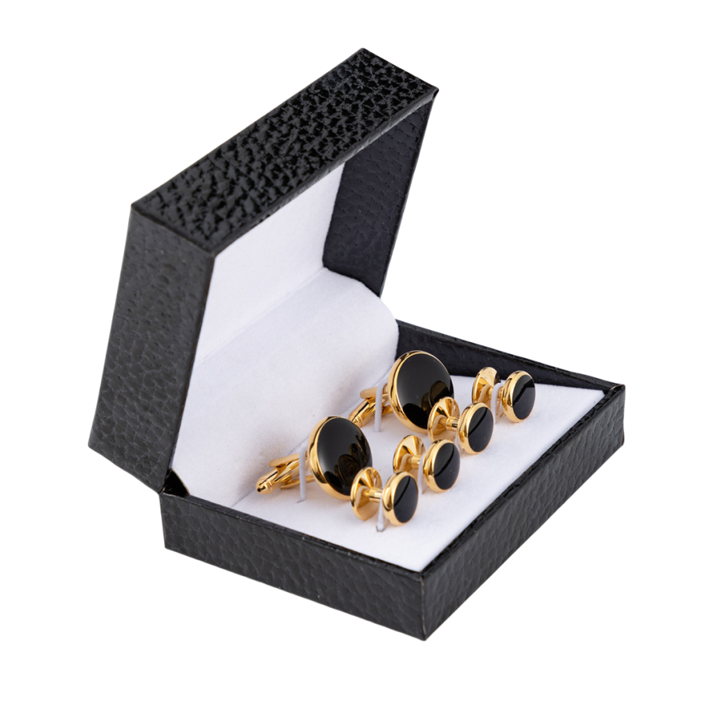 Faux Leather Cufflink Men's Jewelry Box