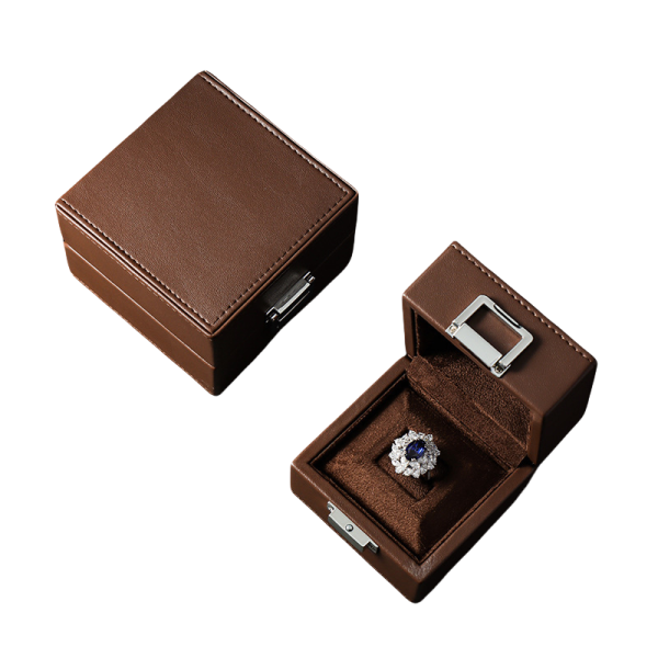 premium faux leather personalized ring box
