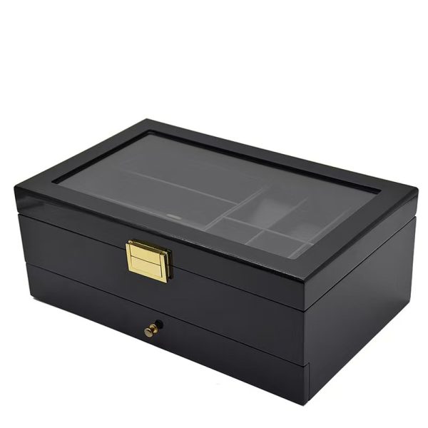 Black lacquer high quality wooden jewelry boxes
