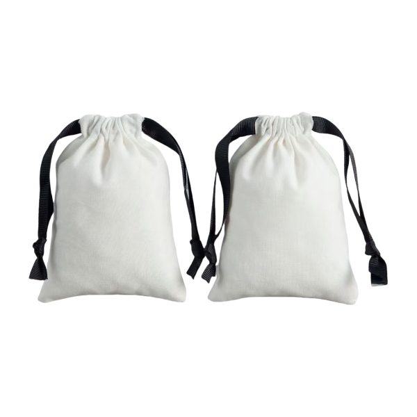 Custom Cotton Jewellery Drawstring Pouch with Logo Printing