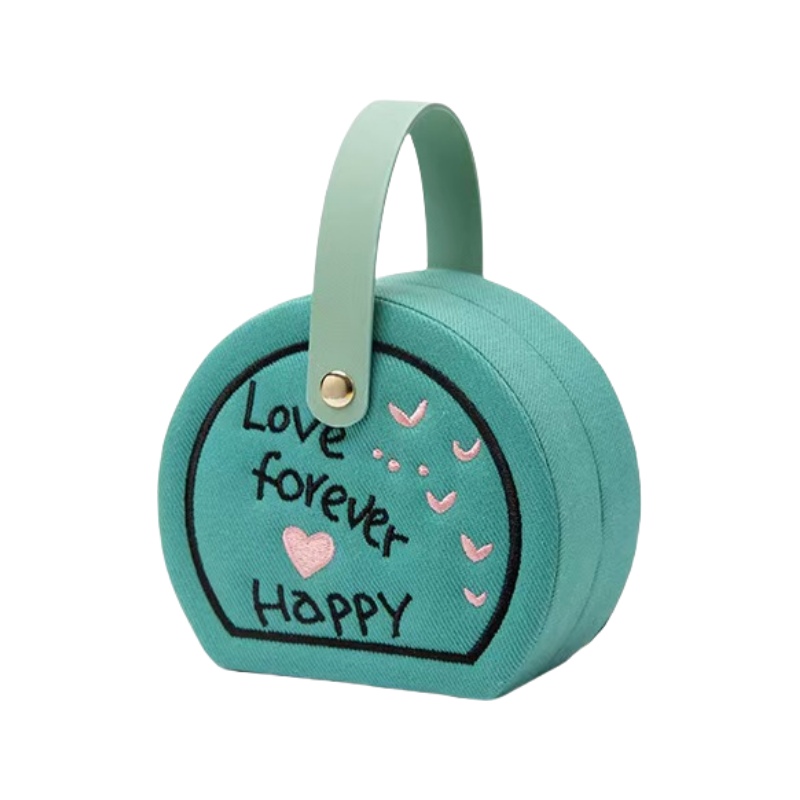 Cute Embroidered Personalized Jewelry Roll Travel Organizer