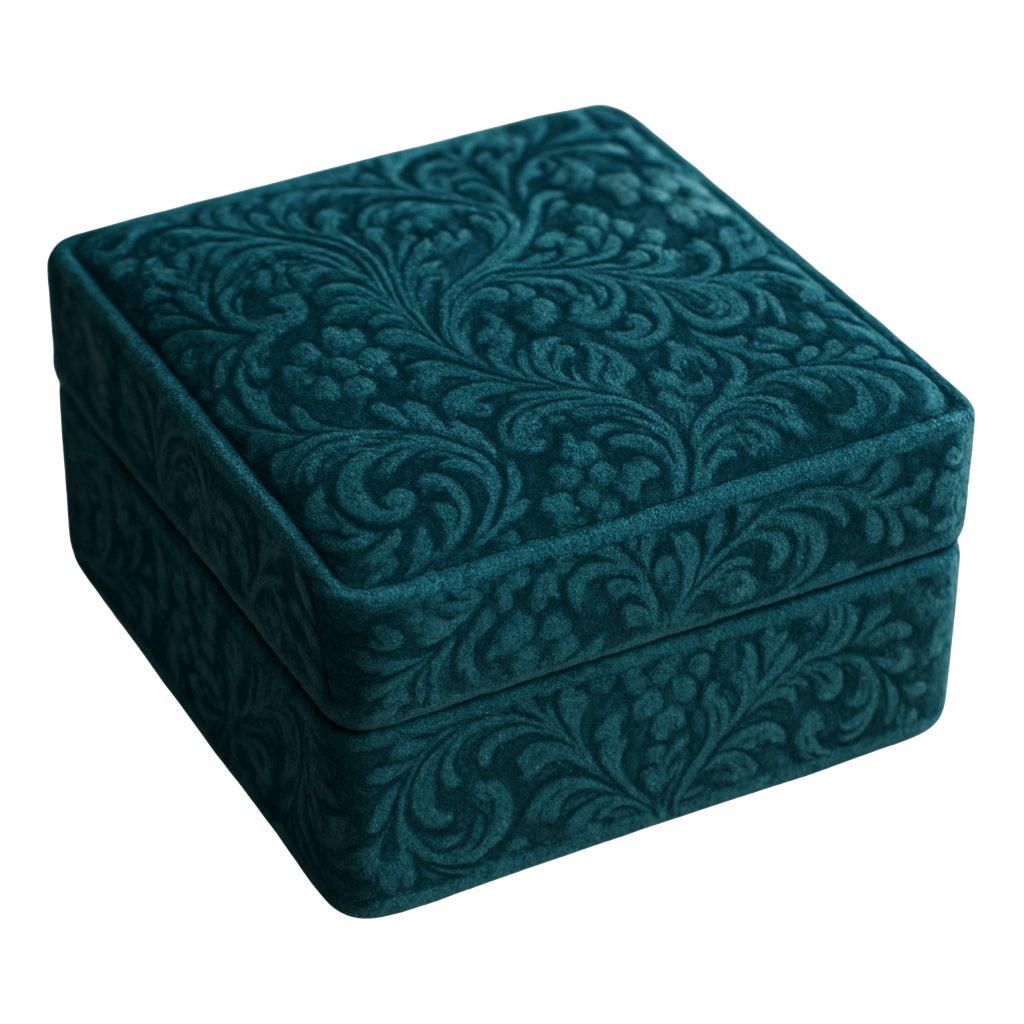 Embossed Velvet jewelry box