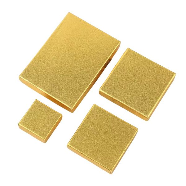 Metallic Cardstock Gold Necklace Jewelry Box