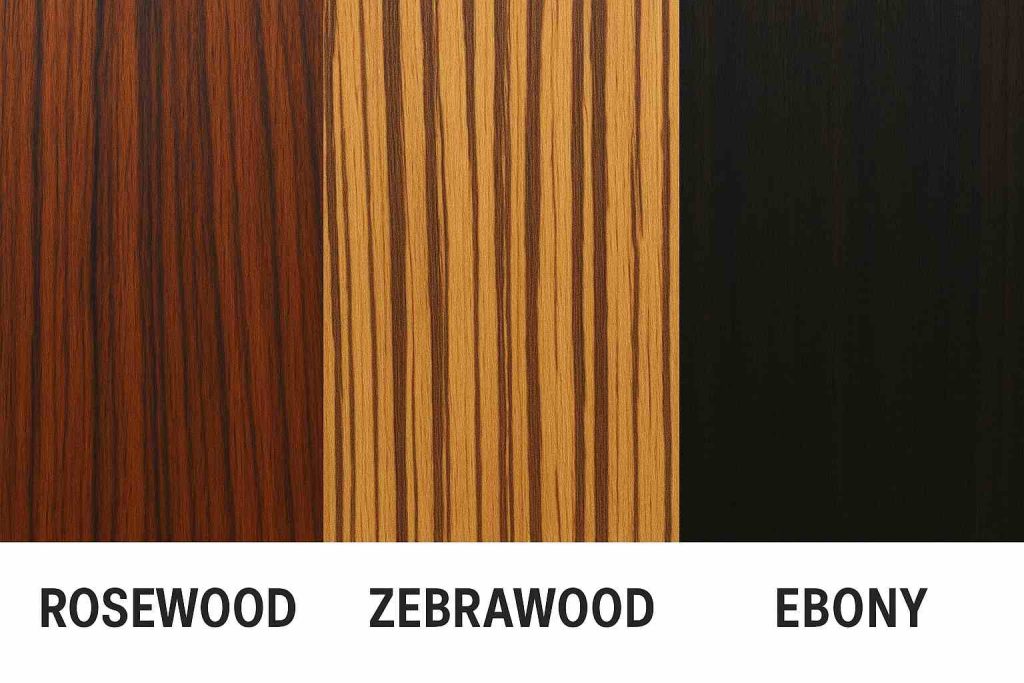 Rosewood Zebrawood Ebony