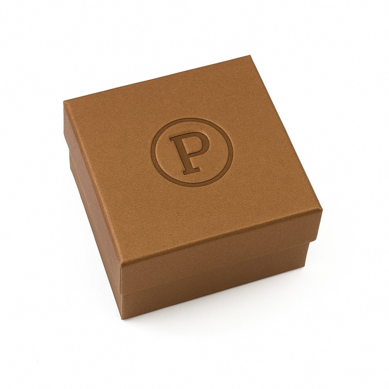 brown debossed letter box