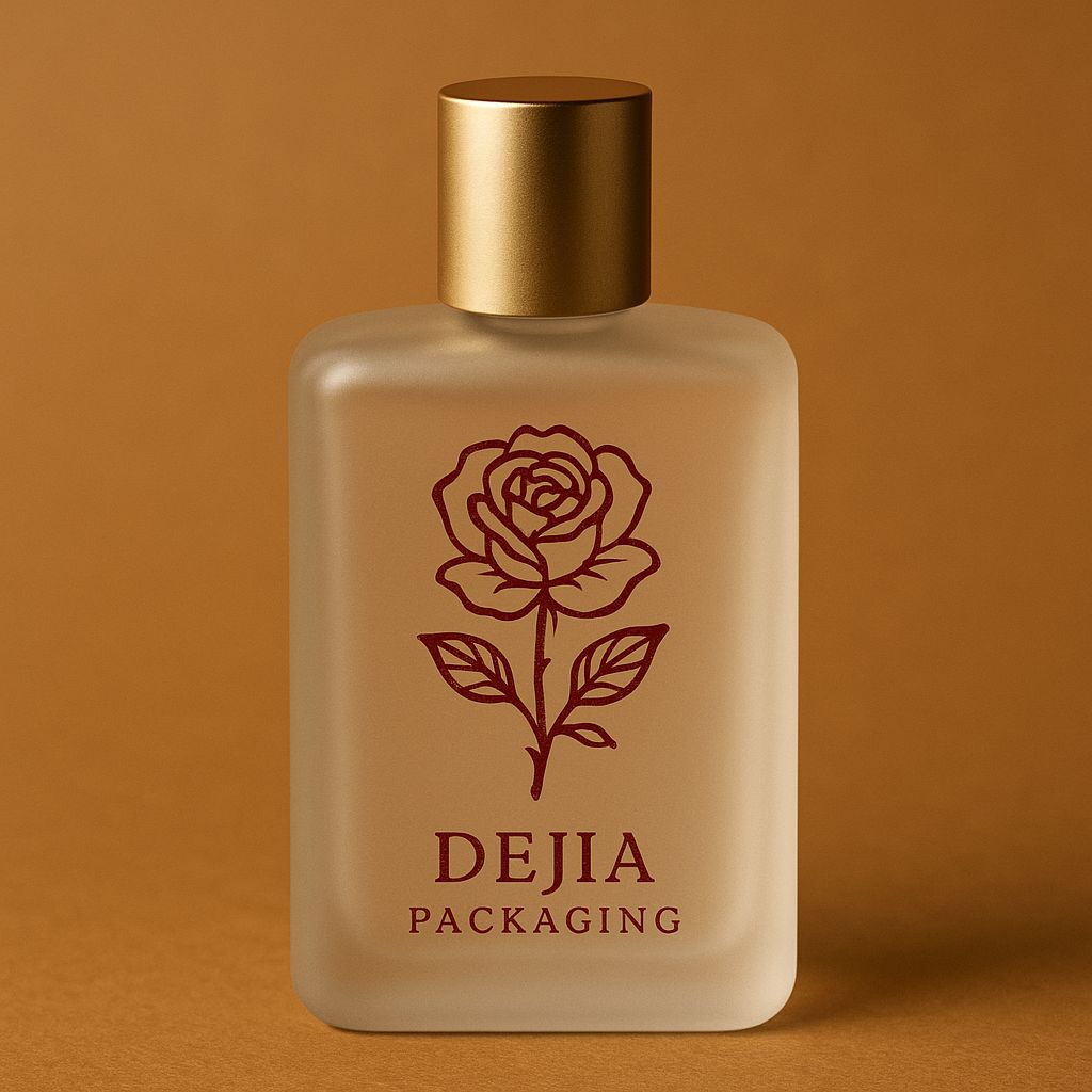 perfume brand used screen printing to add flower designs