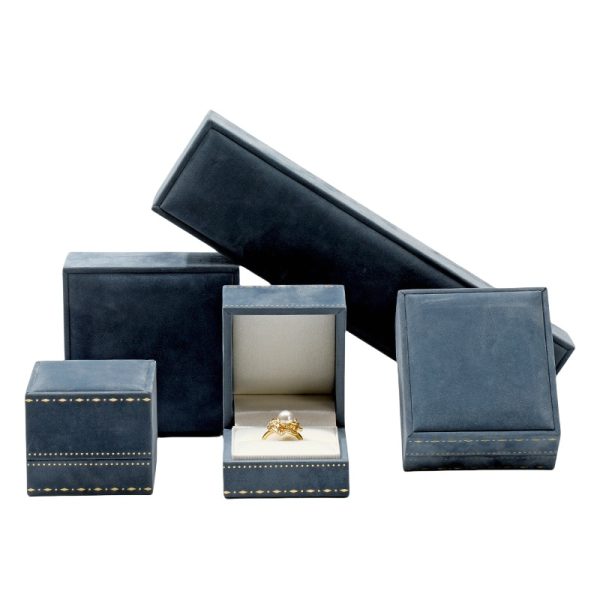 Classic Blue Bangle Bracelet Box for Jewelry Display