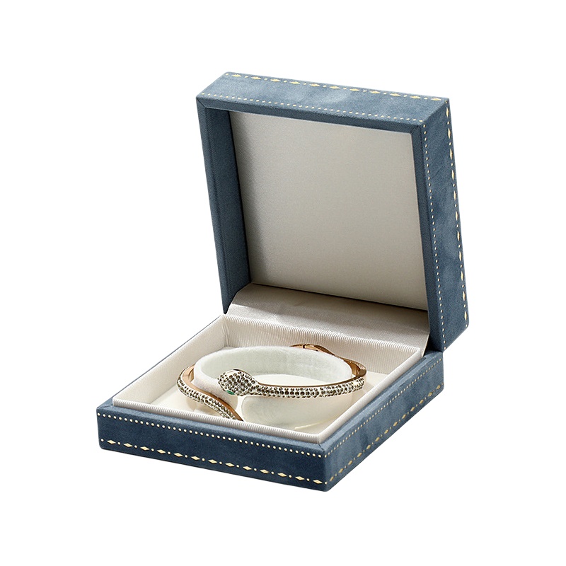 Classic Blue Bangle Bracelet Box for Jewelry Display