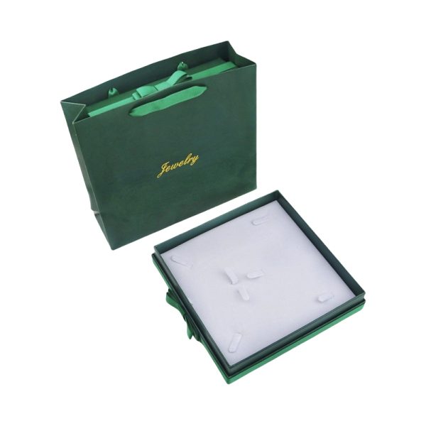 Luxury Gift-Ready Jewelry Set Box with Ribbon Accent