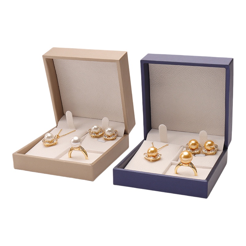 Luxury Square Jewelry Set Box for Ring, Earrings, and Pendant Display