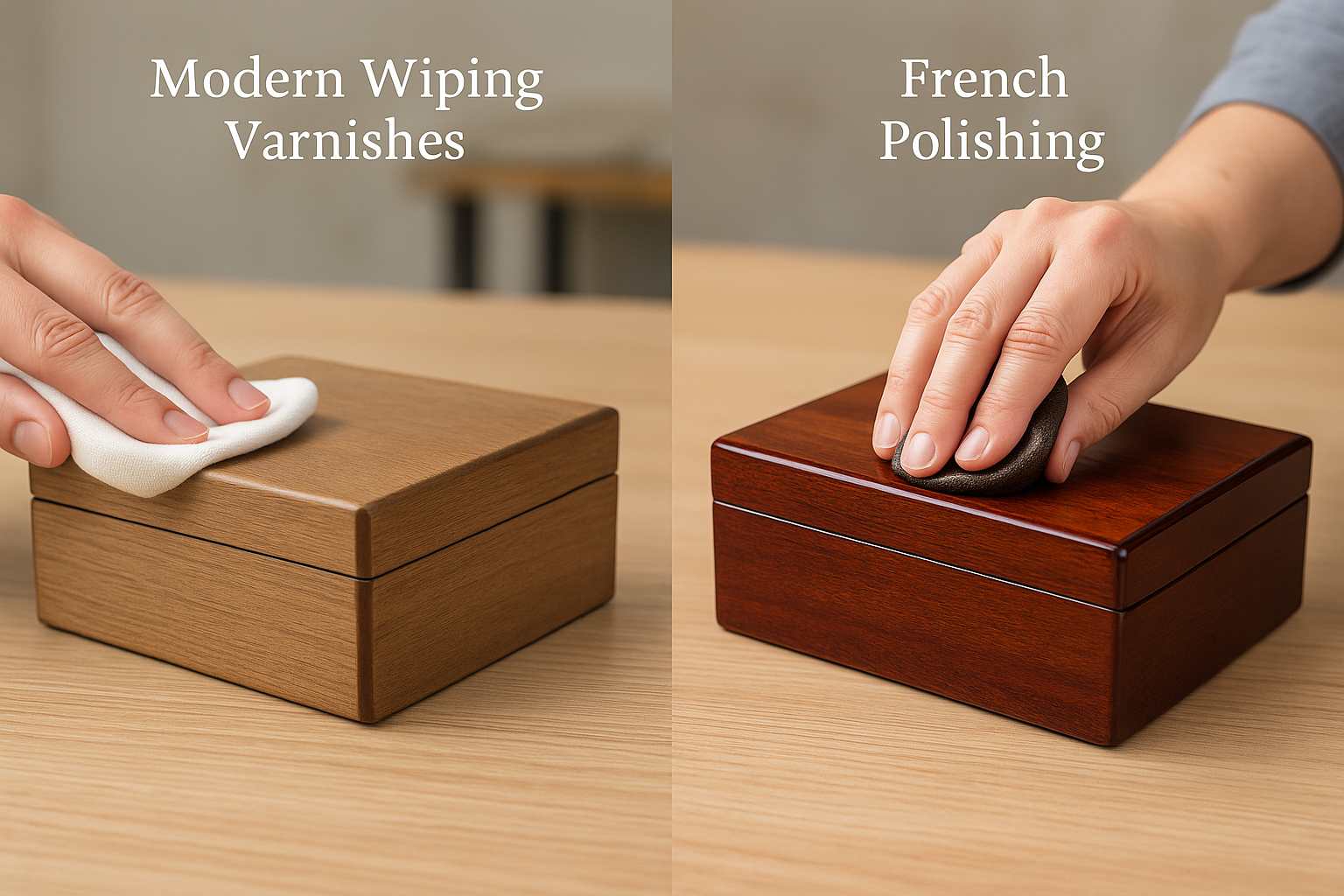 Wiping and French Polishing